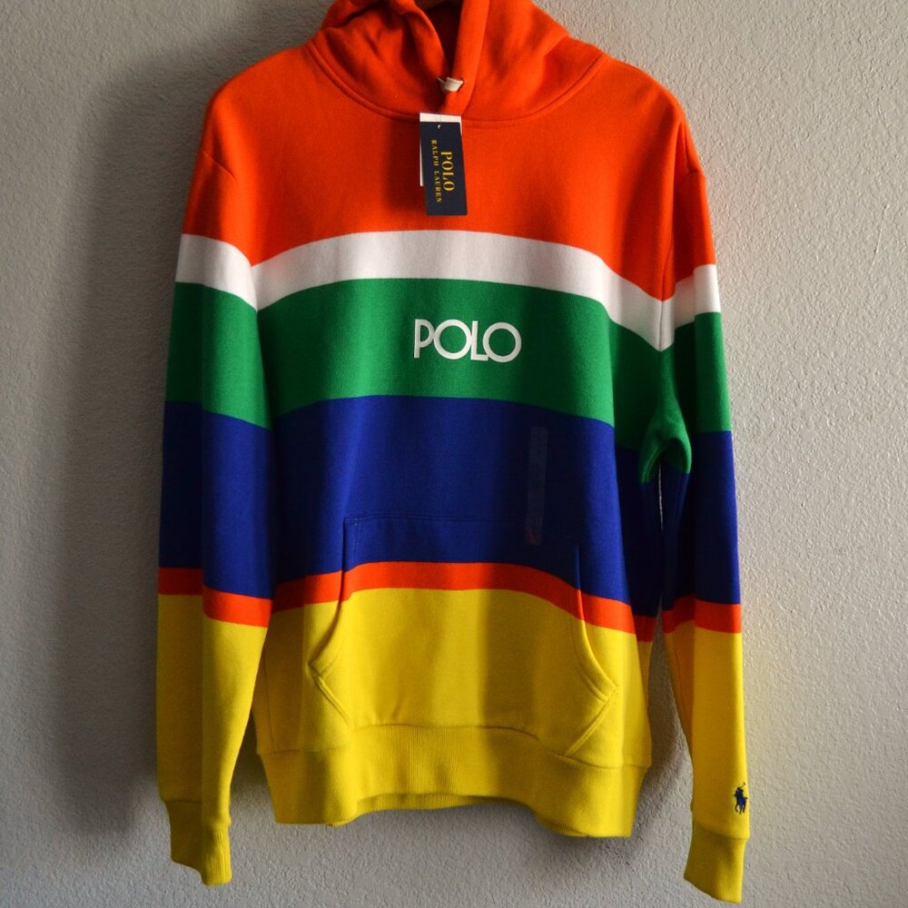 POLO RALPH LAUREN COLOR-BLOCKED DOUBLE KNITTED HOODIES - NWT $98